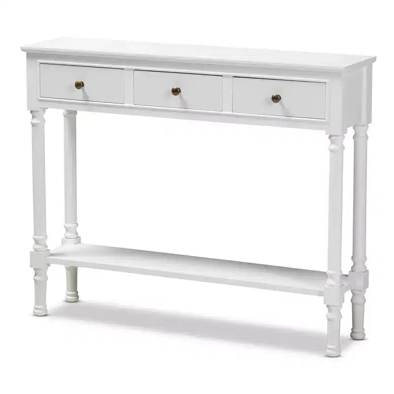 Console de rangement Calvin en bois à 3 tiroirs – Baxton Studio