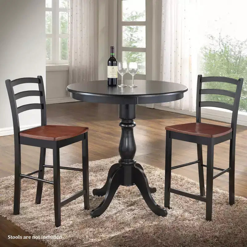 Table de bar ronde à piédestal Carolina Living 36 Salem