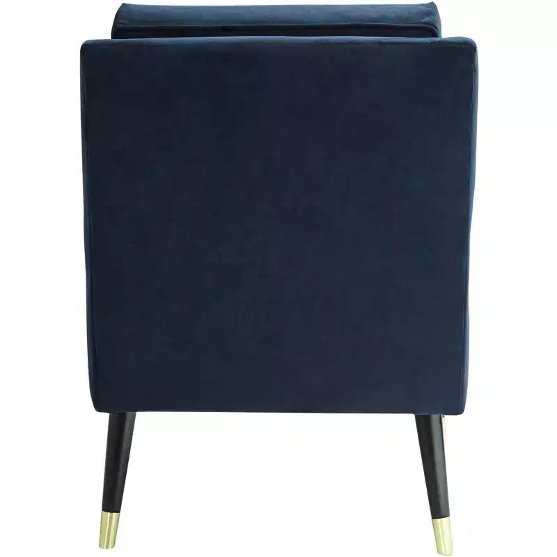 Fauteuil d'appoint capitonné en tissu bleu Tilman de Studio 55D