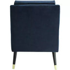 Fauteuil d'appoint capitonné en tissu bleu Tilman de Studio 55D