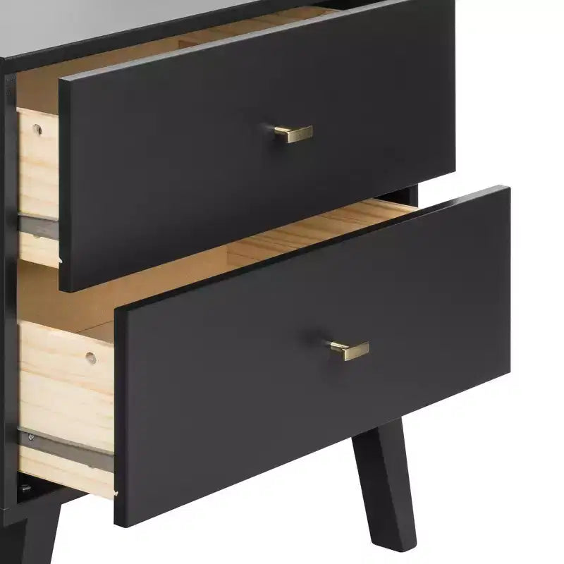 Commode moderne du milieu du siècle Milo à 7 tiroirs - Prepac