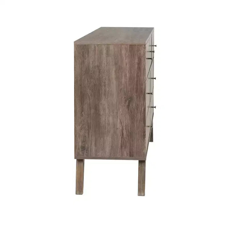Commode moderne du milieu du siècle Milo à 7 tiroirs - Prepac