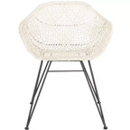 Chaises de salle à manger Jadis en cuir tressé (lot de 2) - DCH4002 - Blanc/Gris foncé - Safavieh