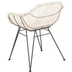 Chaises de salle à manger Jadis en cuir tressé (lot de 2) - DCH4002 - Blanc/Gris foncé - Safavieh