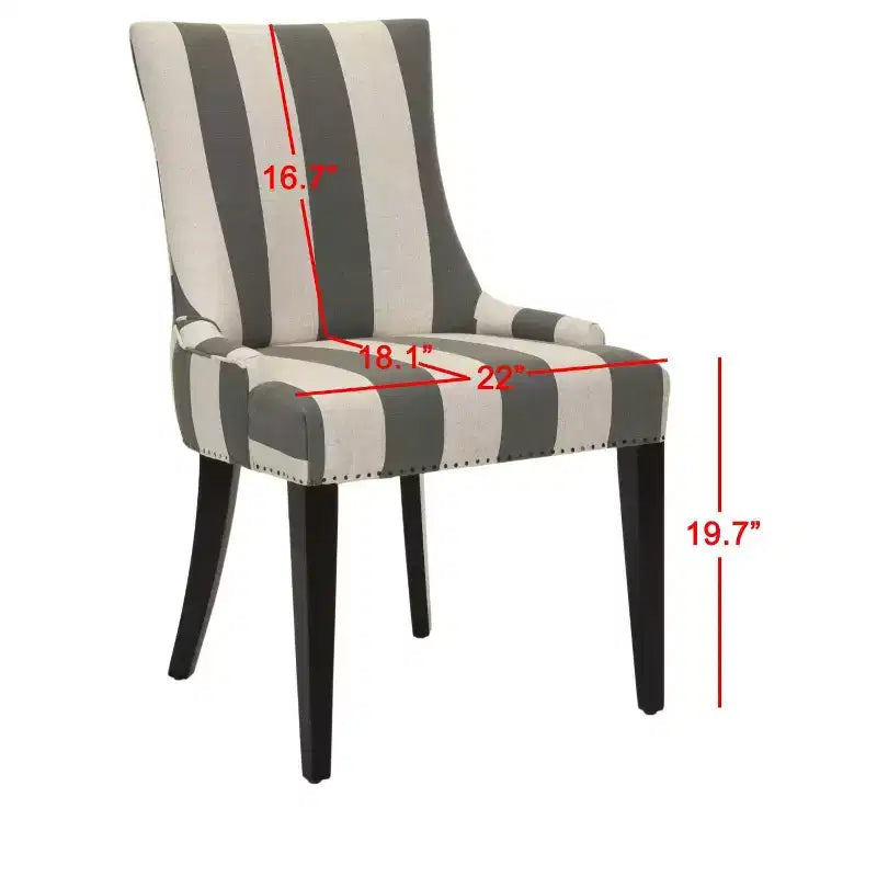 Chaise de salle à manger Becca 19 H avec clous décoratifs - MCR4502 - Safavieh Couture