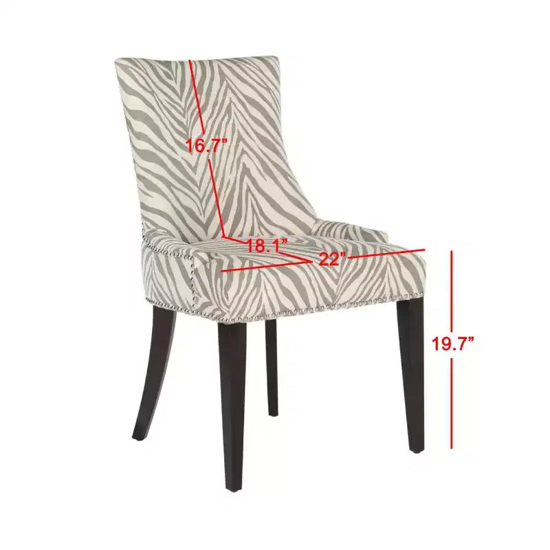 Chaise de salle à manger Becca 19 H avec clous décoratifs - MCR4502 - Safavieh Couture