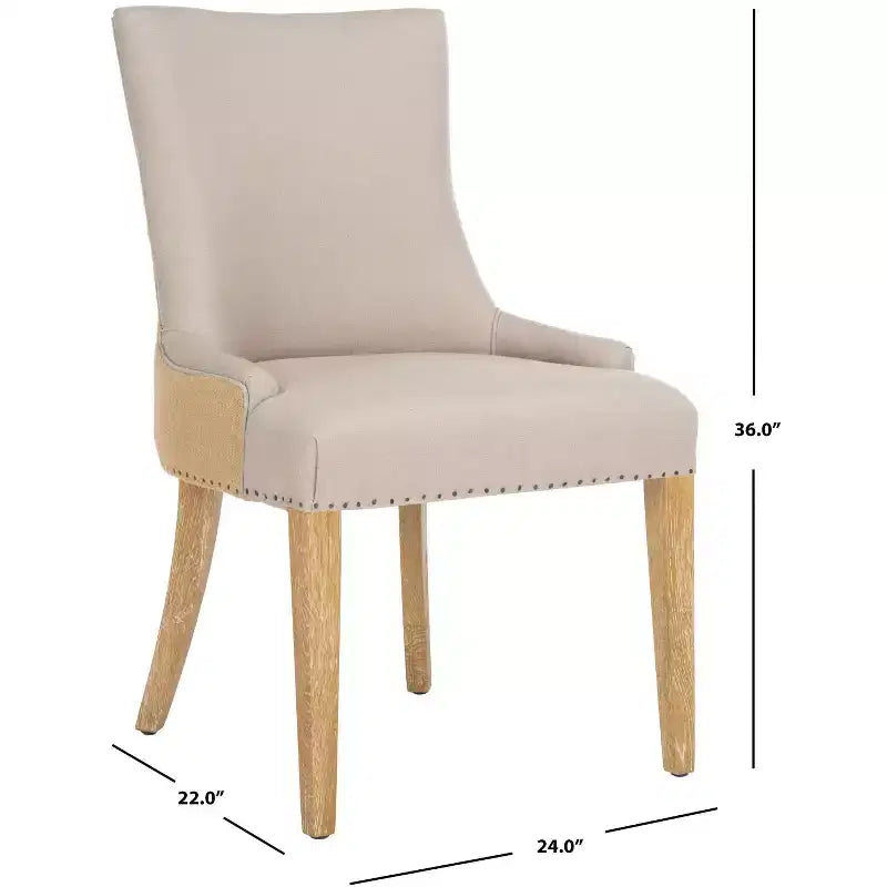Chaise de salle à manger Becca 19 H avec clous décoratifs - MCR4502 - Safavieh Couture