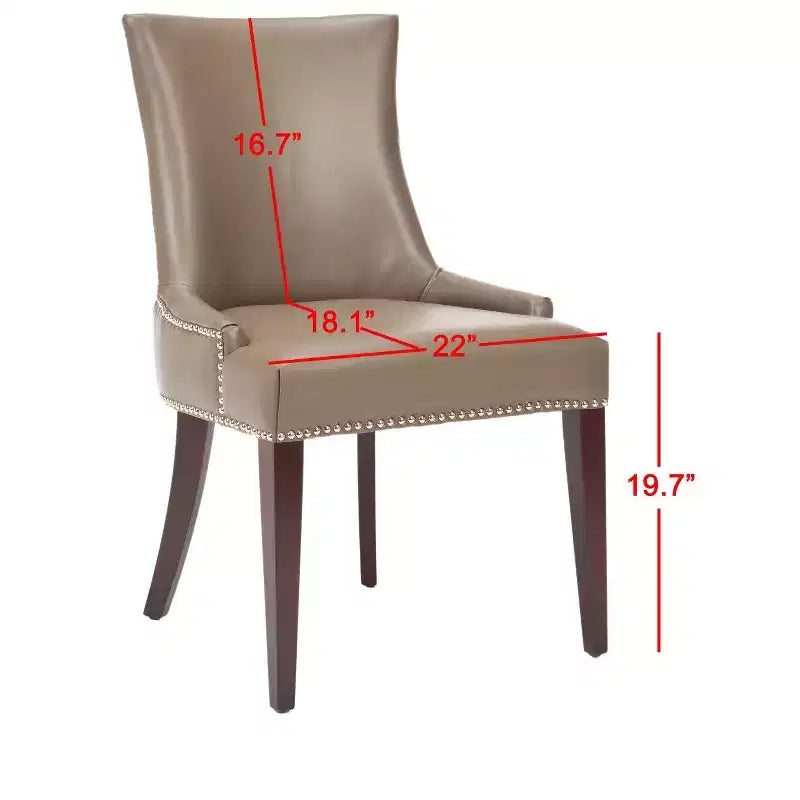 Chaise de salle à manger Becca 19 H avec clous décoratifs - MCR4502 - Safavieh Couture
