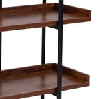Flash Furniture Mayfair Étagère de Rangement/Bibliothèque à 3 Niveaux de 89 cm de Haut avec Cadre en Métal Noir et Finition Grain de Bois Rustique