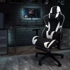 Ensemble bureau de jeu et fauteuil de jeu inclinable Flash Furniture avec repose-pieds, porte-gobelet, support pour casque et support pour moniteur/smartphone