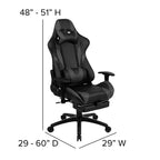 Ensemble bureau de jeu et fauteuil de jeu inclinable Flash Furniture avec repose-pieds, porte-gobelet, support pour casque et support pour moniteur/smartphone