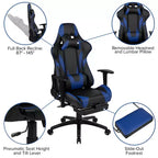 Ensemble bureau de jeu et fauteuil de jeu inclinable Flash Furniture avec repose-pieds, porte-gobelet, support pour casque et support pour moniteur/smartphone