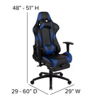 Ensemble bureau de jeu et fauteuil de jeu inclinable Flash Furniture avec repose-pieds, porte-gobelet, support pour casque et support pour moniteur/smartphone