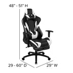 Ensemble bureau de jeu et fauteuil de jeu inclinable Flash Furniture avec repose-pieds, porte-gobelet, support pour casque et support pour moniteur/smartphone