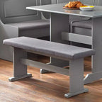 Ensemble de salle à manger Buylateral 3 pièces Polly Farmhouse avec banquette d'angle et table en bois massif