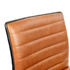 Chaise de bureau pivotante sans accoudoirs nervurée à dossier bas Flash Furniture