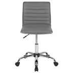 Chaise de bureau pivotante sans accoudoirs nervurée à dossier bas Flash Furniture