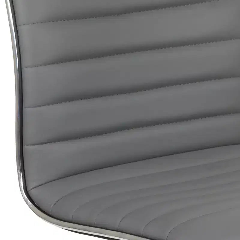 Chaise de bureau pivotante sans accoudoirs nervurée à dossier bas Flash Furniture
