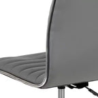 Chaise de bureau pivotante sans accoudoirs nervurée à dossier bas Flash Furniture
