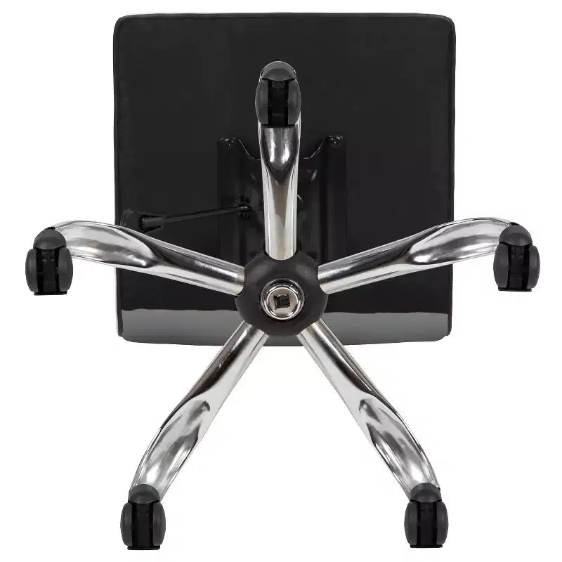 Chaise de bureau pivotante sans accoudoirs nervurée à dossier bas Flash Furniture