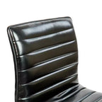 Chaise de bureau pivotante sans accoudoirs nervurée à dossier bas Flash Furniture