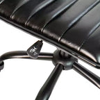 Chaise de bureau pivotante sans accoudoirs nervurée à dossier bas Flash Furniture