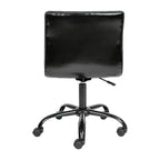 Chaise de bureau pivotante sans accoudoirs nervurée à dossier bas Flash Furniture