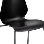Chaise empilable Flash Furniture HERCULES Series 770 lb avec support lombaire et cadre argenté