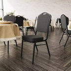 Chaise de banquet empilable à dossier couronné de la série HERCULES de Flash Furniture