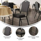 Chaise de banquet empilable à dossier couronné de la série HERCULES de Flash Furniture