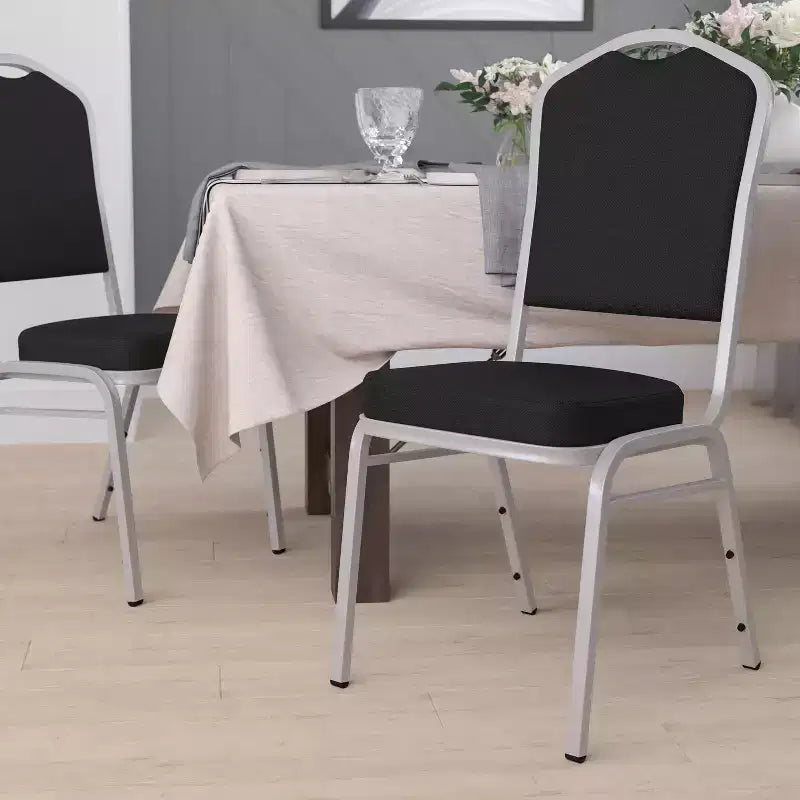 Chaise de banquet empilable à dossier couronné de la série HERCULES de Flash Furniture