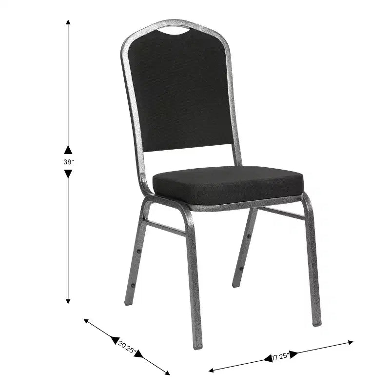 Chaise de banquet empilable à dossier couronné de la série HERCULES de Flash Furniture