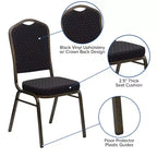 Chaise de banquet empilable à dossier couronné de la série HERCULES de Flash Furniture