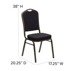 Chaise de banquet empilable à dossier couronné de la série HERCULES de Flash Furniture
