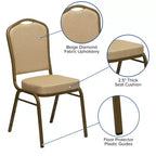 Chaise de banquet empilable à dossier couronné de la série HERCULES de Flash Furniture