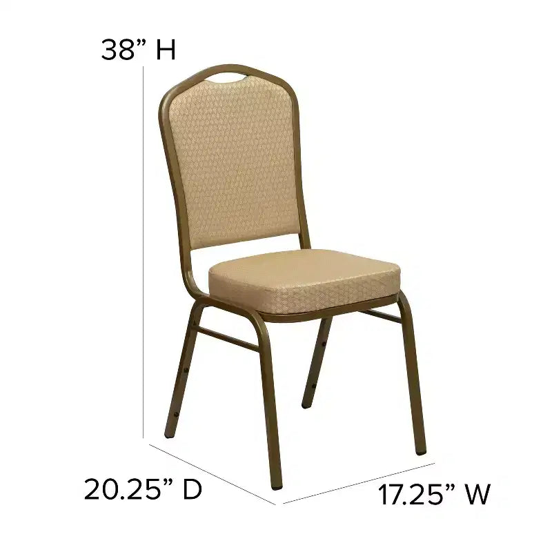Chaise de banquet empilable à dossier couronné de la série HERCULES de Flash Furniture