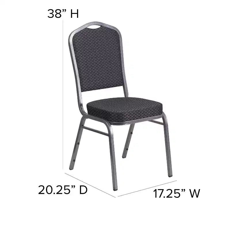 Chaise de banquet empilable à dossier couronné de la série HERCULES de Flash Furniture