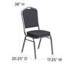 Chaise de banquet empilable à dossier couronné de la série HERCULES de Flash Furniture