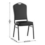 Chaise de banquet empilable à dossier couronné de la série HERCULES de Flash Furniture