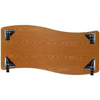 Table d'activités rectangulaire mobile Flash Furniture 26W x 60L à vagues, collaborative et flexible, en stratifié thermique - Pieds réglables en hauteur standard