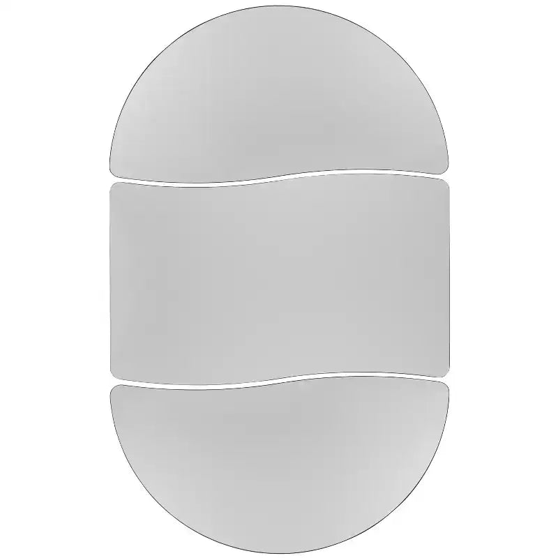 Ensemble de table d'activités Flash Furniture 3 pièces 76" ovale avec laminé thermique gris et pieds réglables en hauteur standard