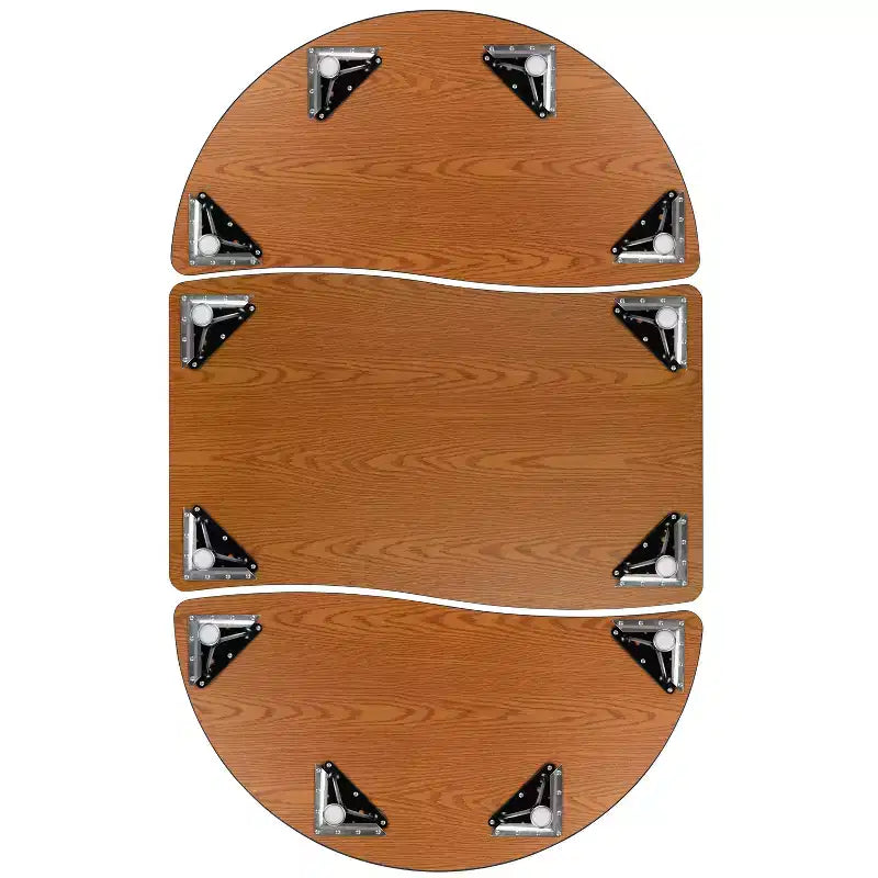 Ensemble de table d'activités Flash Furniture 3 pièces 76" ovale avec laminé thermique gris et pieds réglables en hauteur standard