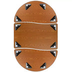 Ensemble de table d'activités Flash Furniture 3 pièces 76" ovale avec laminé thermique gris et pieds réglables en hauteur standard