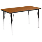 Ensemble de table d'activités Flash Furniture 3 pièces 76" ovale avec laminé thermique gris et pieds réglables en hauteur standard