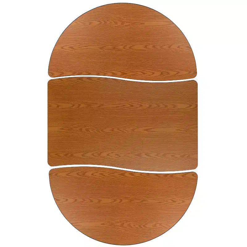 Ensemble de table d'activités Flash Furniture 3 pièces 76" ovale avec laminé thermique gris et pieds réglables en hauteur standard