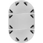 Ensemble de table d'activités Flash Furniture 3 pièces 76" ovale avec laminé thermique gris et pieds réglables en hauteur standard