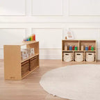Meuble de rangement double-face à 2 étagères ECR4Kids Streamline, 24 po, mobilier de salle de classe