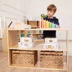 Meuble de rangement double-face à 2 étagères ECR4Kids Streamline, 24 po, mobilier de salle de classe