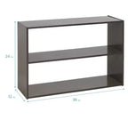 Meuble de rangement double-face à 2 étagères ECR4Kids Streamline, 24 po, mobilier de salle de classe