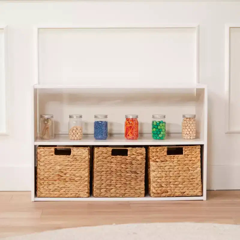 Meuble de rangement double-face à 2 étagères ECR4Kids Streamline, 24 po, mobilier de salle de classe